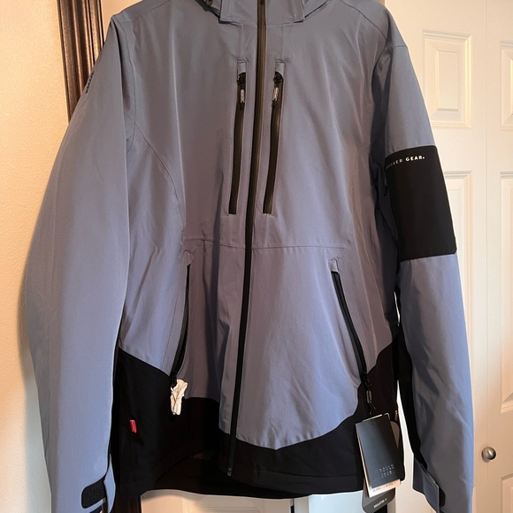 NWT Men's Boulder Gear Volt Hooded Softshell Jacket Slate Blue Large - Picture 1 of 5